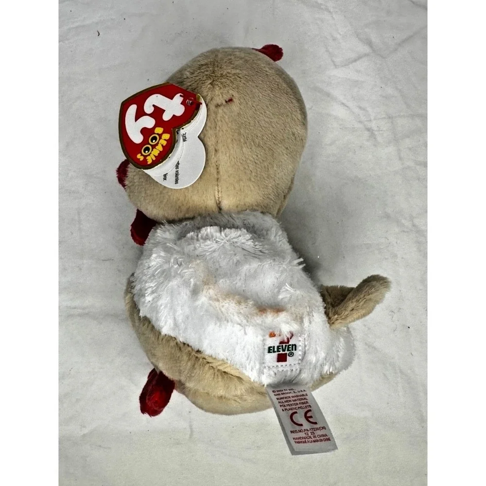 Ty Beanie Babies Early Bird Rooster 7 Eleven Plush New Green Glitter Eyes 6